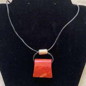 Silpada Coral Stone Necklace